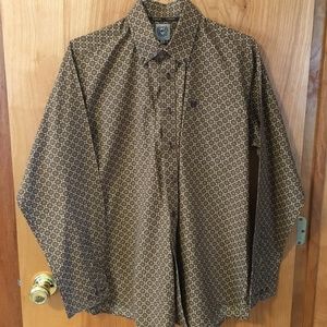Cinch Brown Button Down Long Sleeve Western Shirt